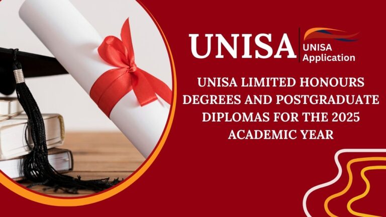 UNISA Limited Honours Degrees and Postgraduate Diplomas for the 2025 Academic Year